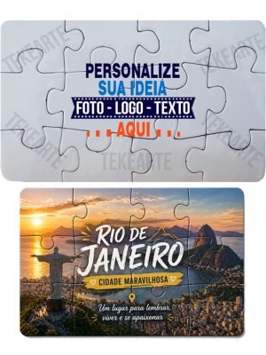 Quebra-Cabeça Personalizado com Foto ou Tema 12 Peças